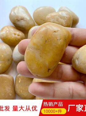 精品黄色雨花石优质高抛光石子现货卵石景观石水磨石