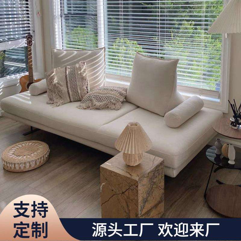 创意无靠背沙发简约现代小户型沙发床可移动布艺沙发书房卧室贵妃