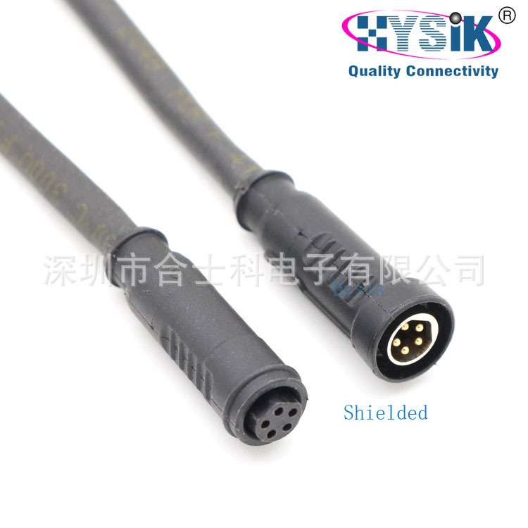 英特诺INTERROLL动力/电动滚筒连接线 5芯 M8卡扣金属插头IP67