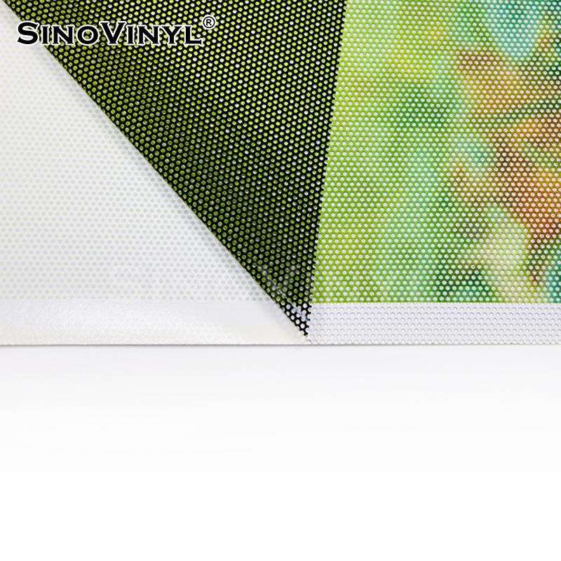 欣浪白面黑底单透可喷绘膜镭射炫彩单透弱溶剂打印膜广告装饰膜