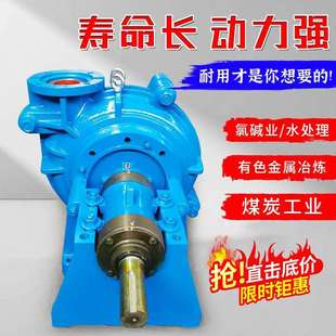 渣浆泵大型泥浆泵吸沙机抽沙泵6寸12寸砂砾泵10/8E脱硫泵合金耐腐