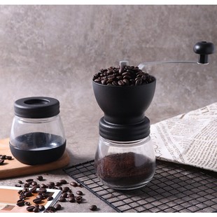 手摇咖啡磨豆机粗细可R调节可水洗磨粉器 便携式 带轴承 省时省力