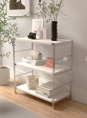 白色置物架落地组合架简约收纳架书G房多层架子阳台客厅卧室层架