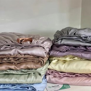 100竹纤维床笠席梦思床上通用床罩纯色双人柔R软全包围防尘防灰尘