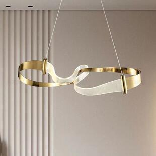 后现代轻奢吊灯 创意艺术餐厅设计师样板间灯 咖啡店飘带亚克力灯