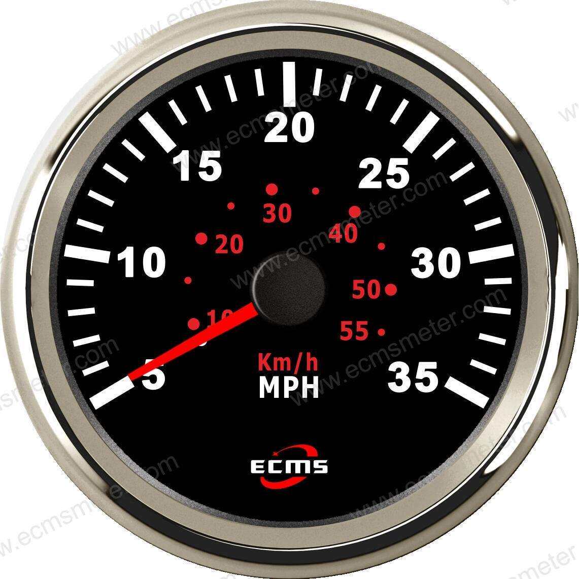 ECP改装车汽车电车船用仪表步进电机指针脉冲气压式速度表35MPH