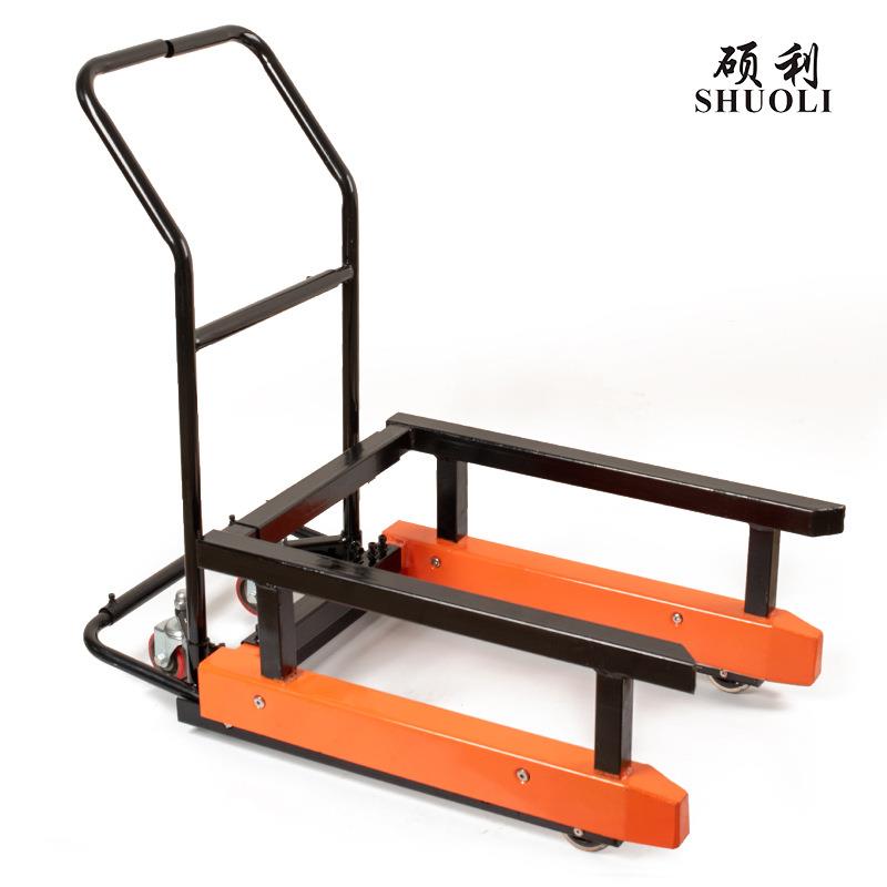 脚踏式上托叉车塑料筐周转箱搬运车脚踏手动搬运工具车拉货铲车