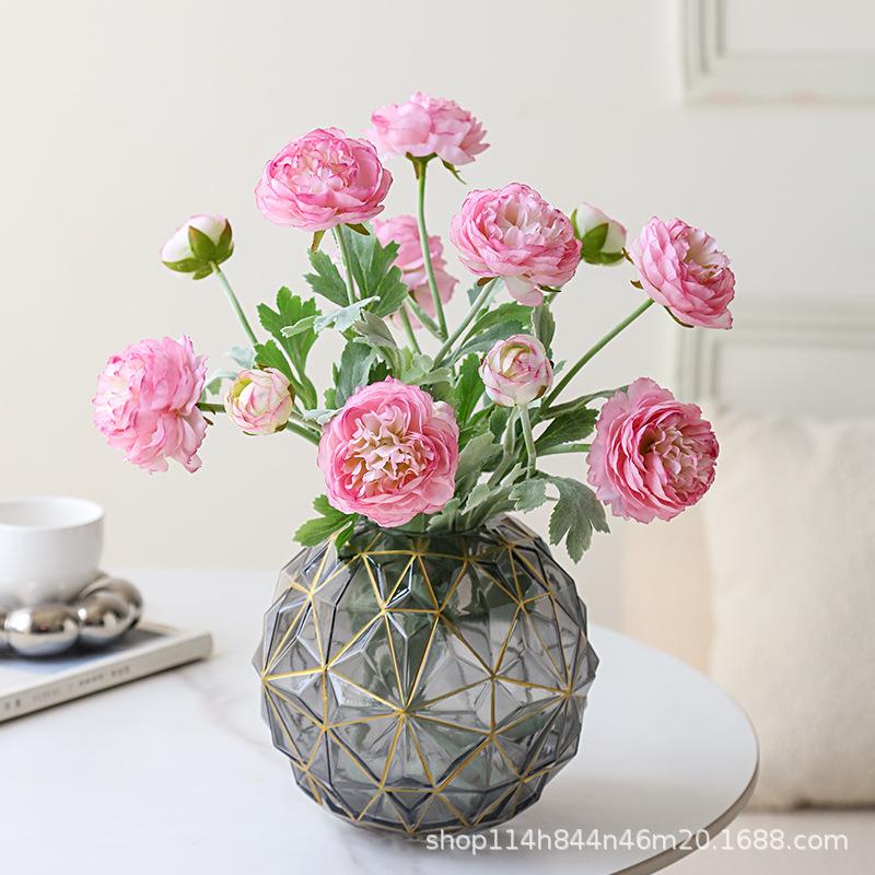 现代高档家居桌面装饰花摆件客厅餐桌电视柜假花仿真花插花艺摆设