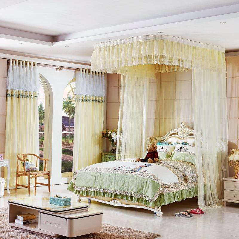 BC10u型轨道导轨挂墙吸顶豪华拉幕式大蚊帐男生款家用落地式尺寸