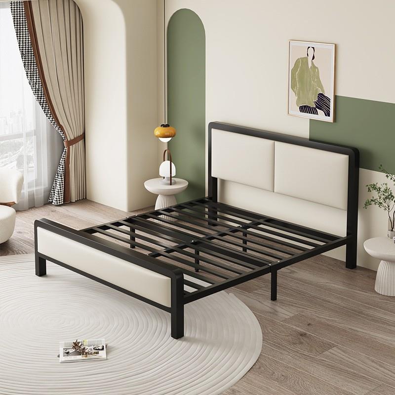 现代双人床出租屋1.5米铁架床1.2米欧式铁艺床简约1.8铁床单人床