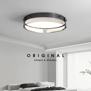 意式极简高端卧室吸顶灯现代轻奢创意水纹玻璃灯具客厅餐厅书房灯