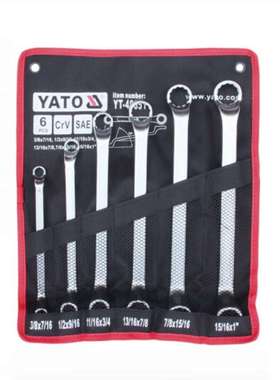 易尔拓（YATO）英制双头高颈梅花扳手6件套 YT-48651
