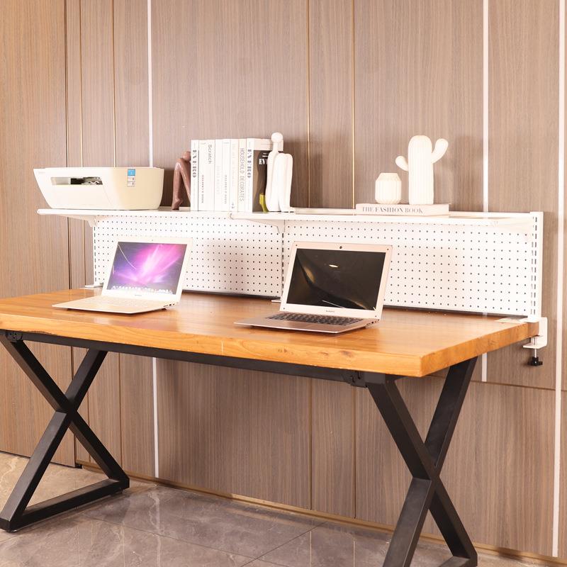 铭添洞洞板桌面置物架夹式多层书架电脑办公桌上学习书桌铁艺收纳