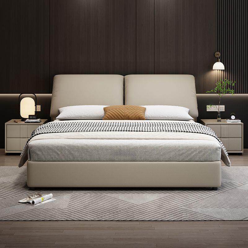 富创极简大象耳朵皮床2025新款高端大气小户型主卧双人床储物婚床