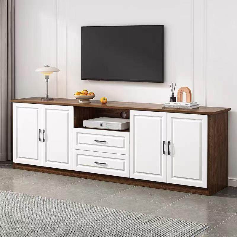 实木电视柜现代简约小户型客厅落地柜家用一体组合高款收纳储物柜