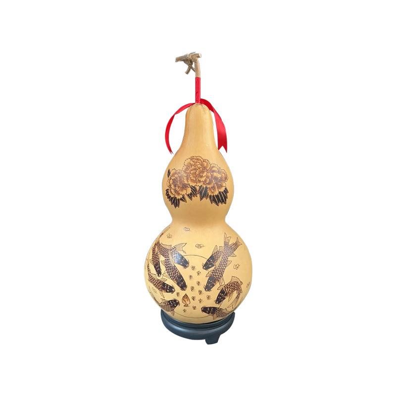 手工烙花大葫芦40-50厘米 厂家供应 天然葫芦 葫芦工艺品摆件