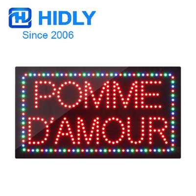 东莞厂家制作生产发光字招牌LED POMME D'AMOUR SIGN 380×685mm
