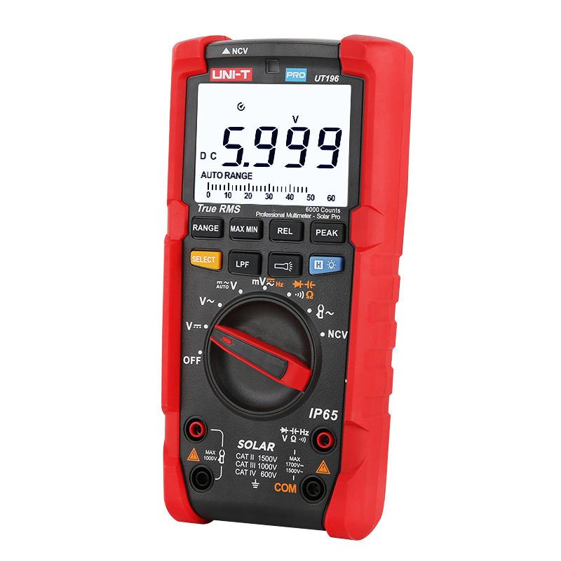 UT196优利德工业品数字光伏万用表交直流1500V电压表自动量程防烧