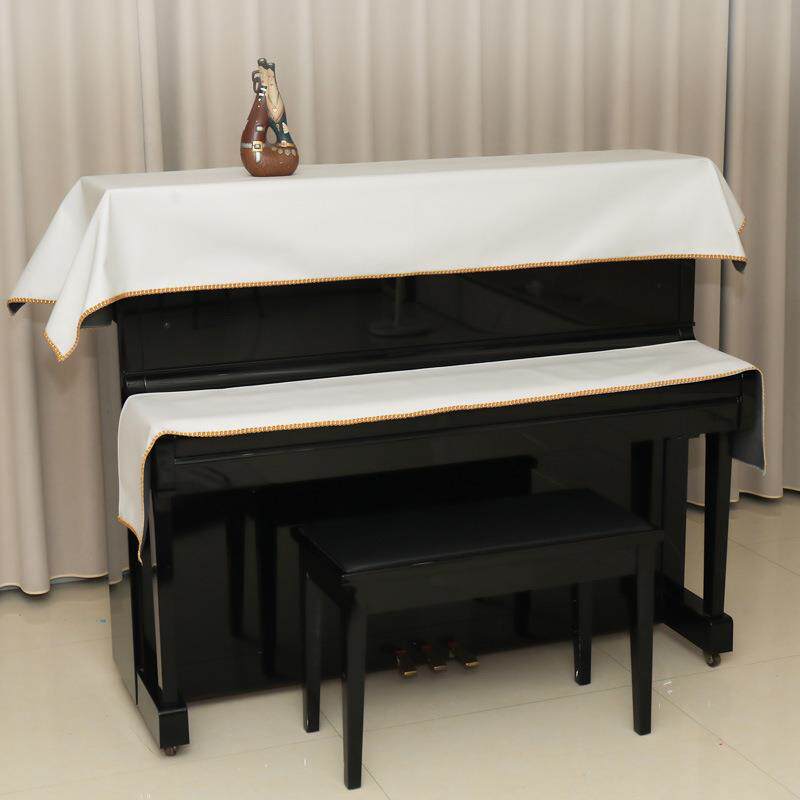 高颜值钢琴罩半罩轻奢多色高档盖布防水免洗立式钢琴琴套凳套