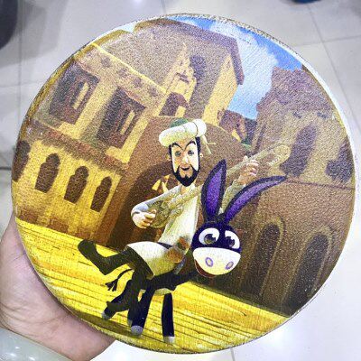 牛皮手鼓维吾尔族鼓装饰击打手鼓乐器餐厅摆件新疆民族演奏手鼓