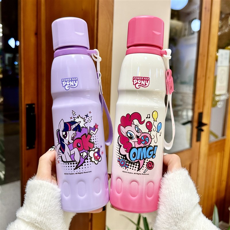 保温杯女生可爱吸管p水杯学生便携式直饮杯子316不锈钢