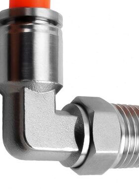 不锈钢8-P快4式弯头旋转插30气管胶管螺纹弯头0型入插直角LL1接头