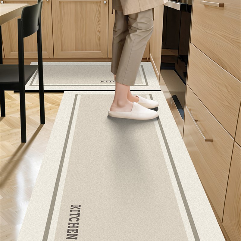 厨房地垫防滑防油可擦免p洗耐脏2023新款专用防水垫子门口地毯高