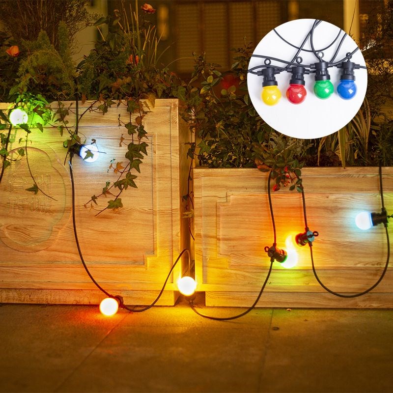 户外s14灯串h户外钨丝网红氛围灯低压插电灯串户外暖光灯防水灯串