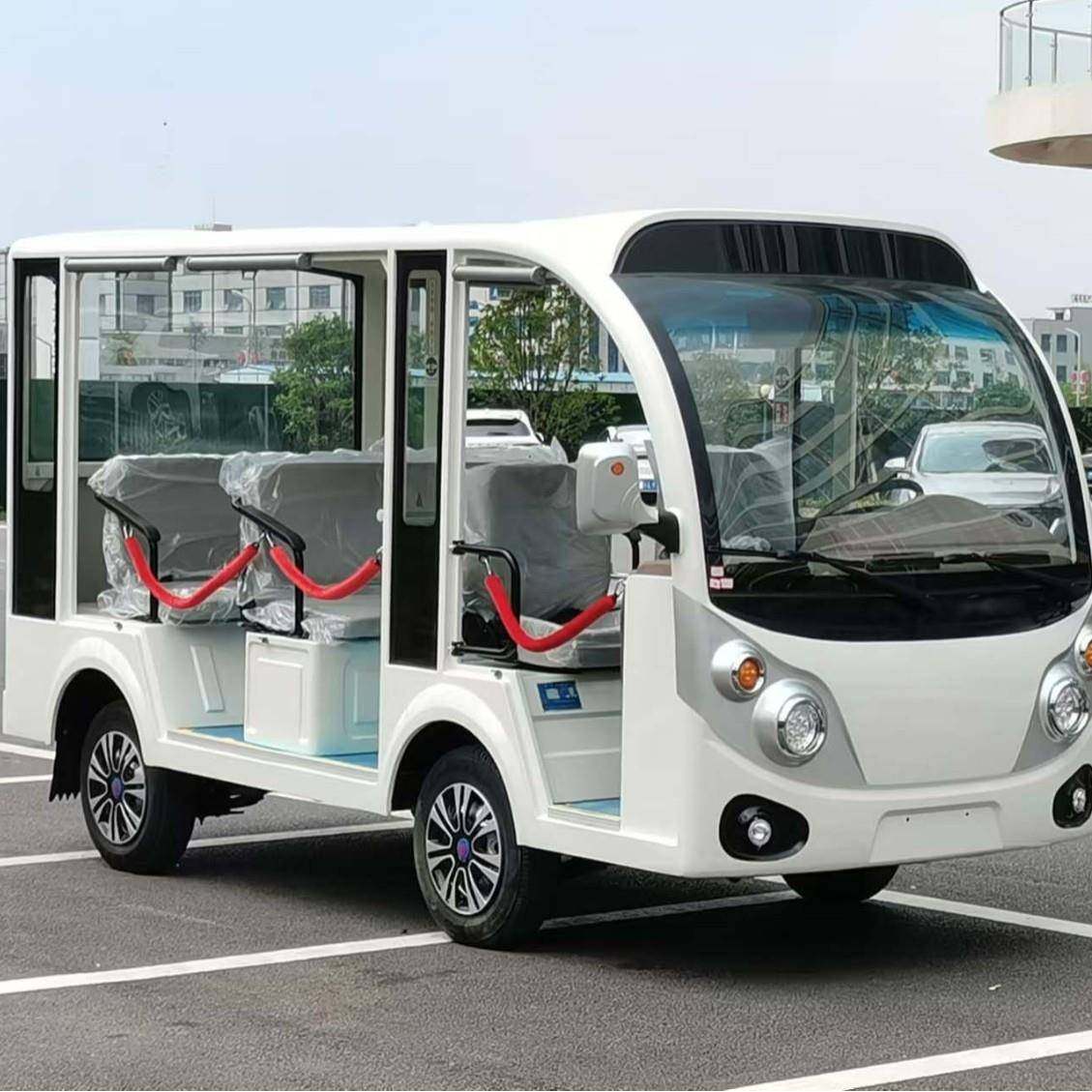 14座燃油观光车五菱1.L发动机敞开式遮阳观光车大型景区观光车