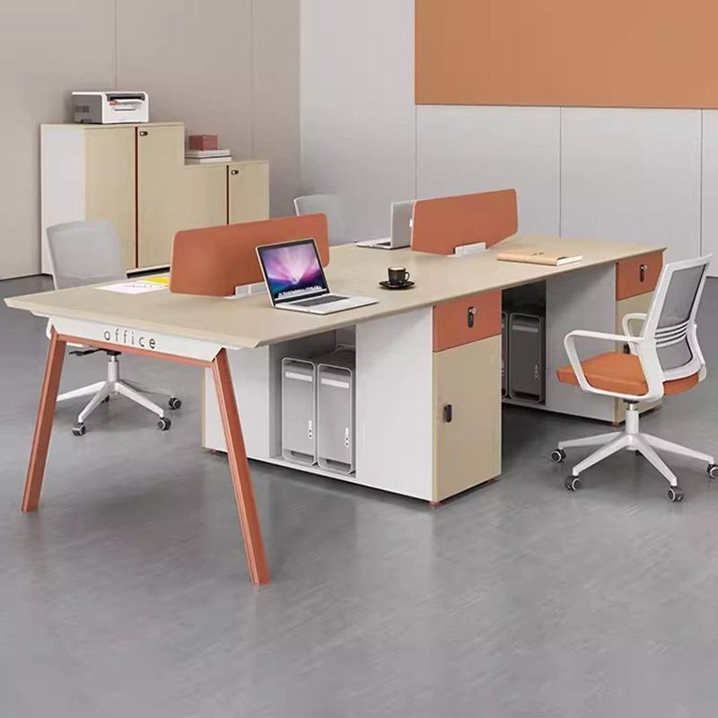 职员办公桌椅组合简约现代员工位4四6六人位办公室屏风卡位电脑桌