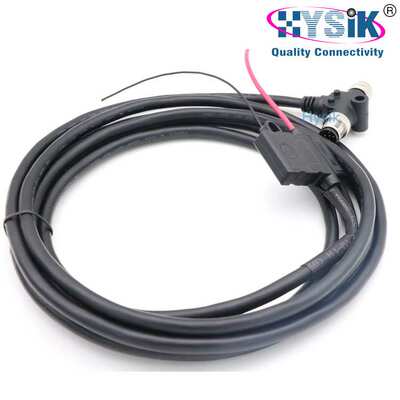 防水IP67 NMEA2000T型船用电气电源线 M12微型公转母连接器