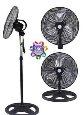 stand fan360度摇头电风扇五片铝叶家用落地璧扇18寸工业电风扇