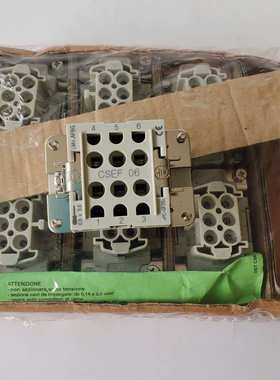 意大利ILME重载联接器CSEF 06 CSHF 06  16A 500V快速接线6孔母端