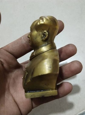 新品毛泽东铜像毛主席半身像纯铜仿古工艺摆件收藏标准伟人像