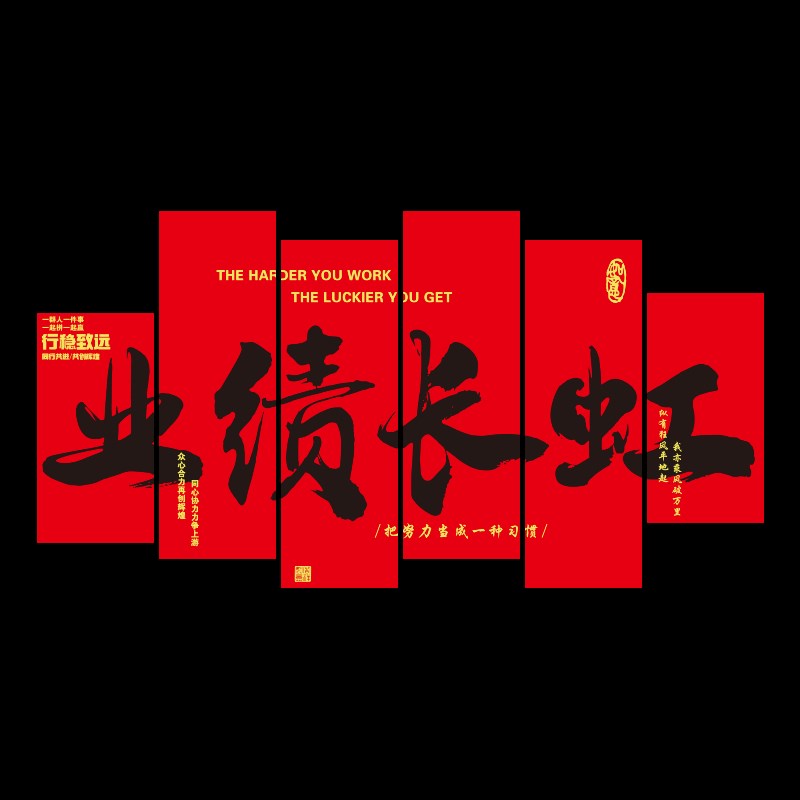 新年开门红办公室职场氛围布置墙面装饰公司企业文化团队励志标语