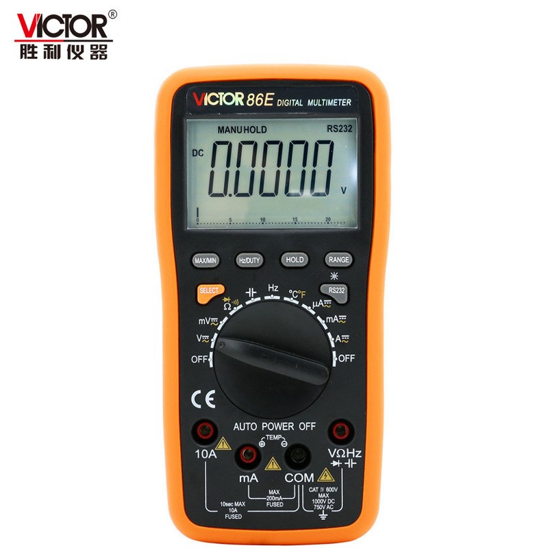 胜利高精度数字万用表VC86B/VC86C/VC86D/VC86E带USB接口连接电脑