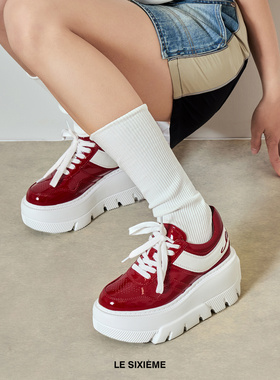 LE SIXIEMEpatrizia rigotti「蒙德里安红白宣言」增高时尚休闲鞋