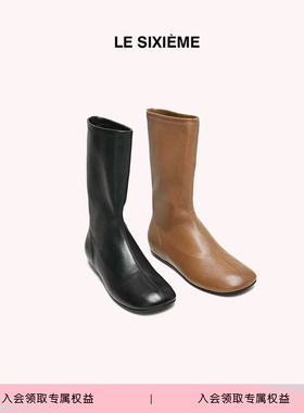LE SIXIEME第六感 法式优雅瘦瘦靴高级质感弹力羊皮10寸中靴