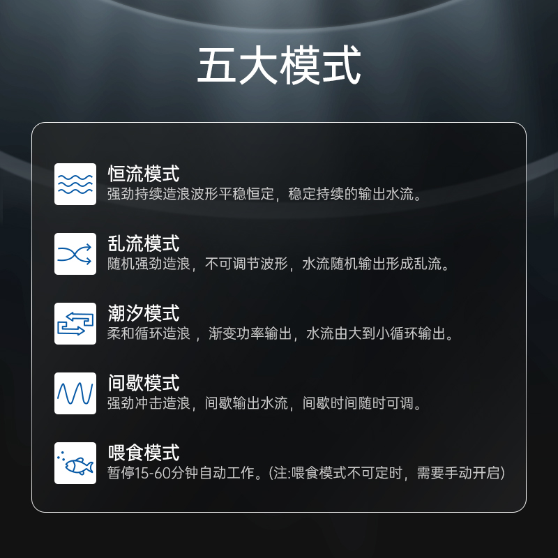 彻朗鱼缸环流造浪泵变频超静音龙鱼缸底吹横流吹粪器打浪冲浪泵