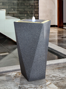 现代简约铁艺圆球立体流水景摆件创意轻奢客厅落地摆设家居装饰品