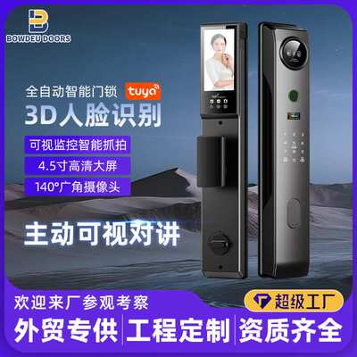跨境指纹密码锁入户门防盗门木门智能锁fingerprint lock