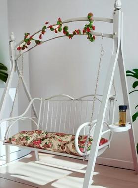 【折扣价】秋千现代吊椅花园户外styles室内阳台铁艺简约双人跨境