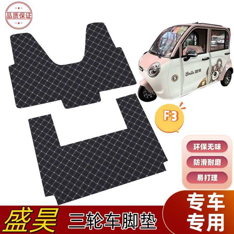 盛昊三轮车脚垫熊猫圆圆F3PLUS柠檬GL8小A86Z1G2脚垫定 制