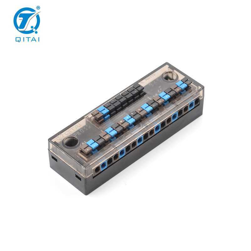 IO信号分线盒防尘电源分线接线QMT281-6信号接线端子排工厂直销