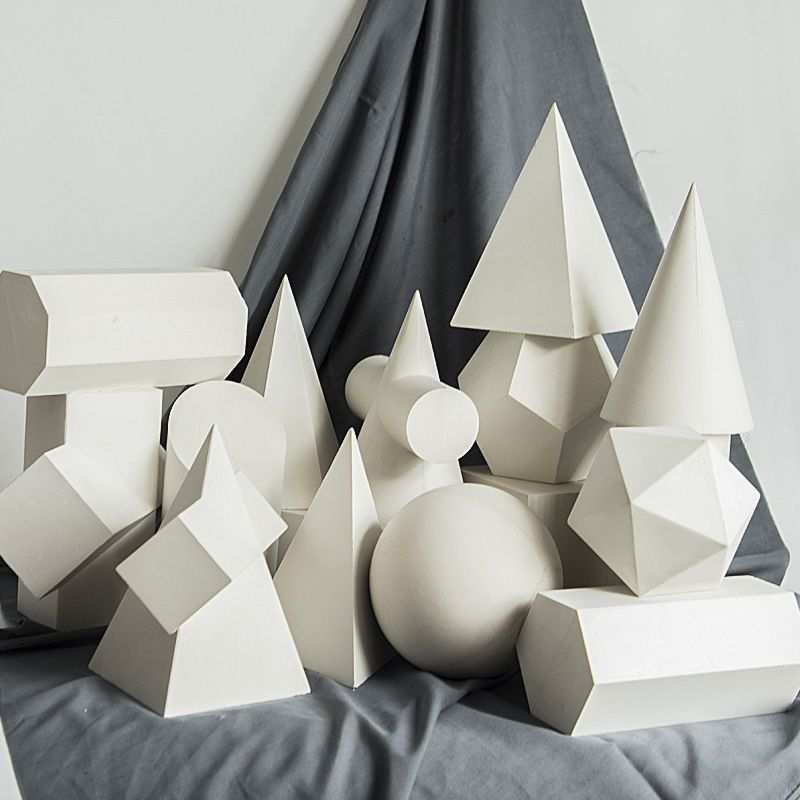 个石膏几何体几何体石膏像大号素描石膏16几何体美术包邮模型