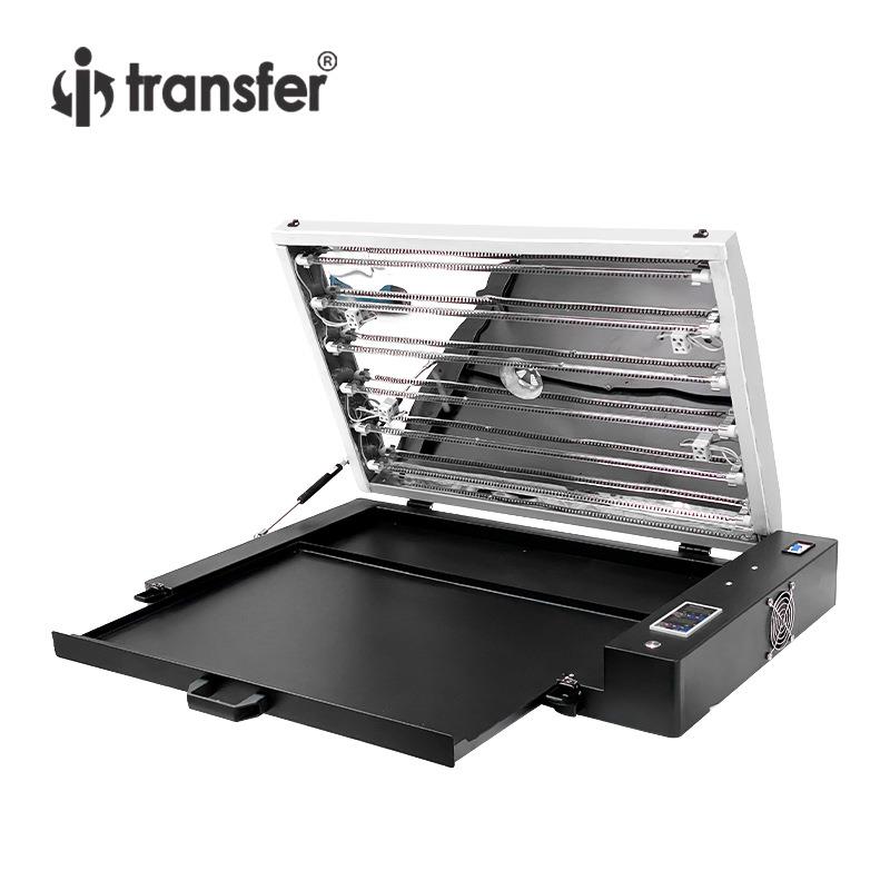 A2白墨烫画烤箱烘烤快速均匀PET膜热熔粉烘干