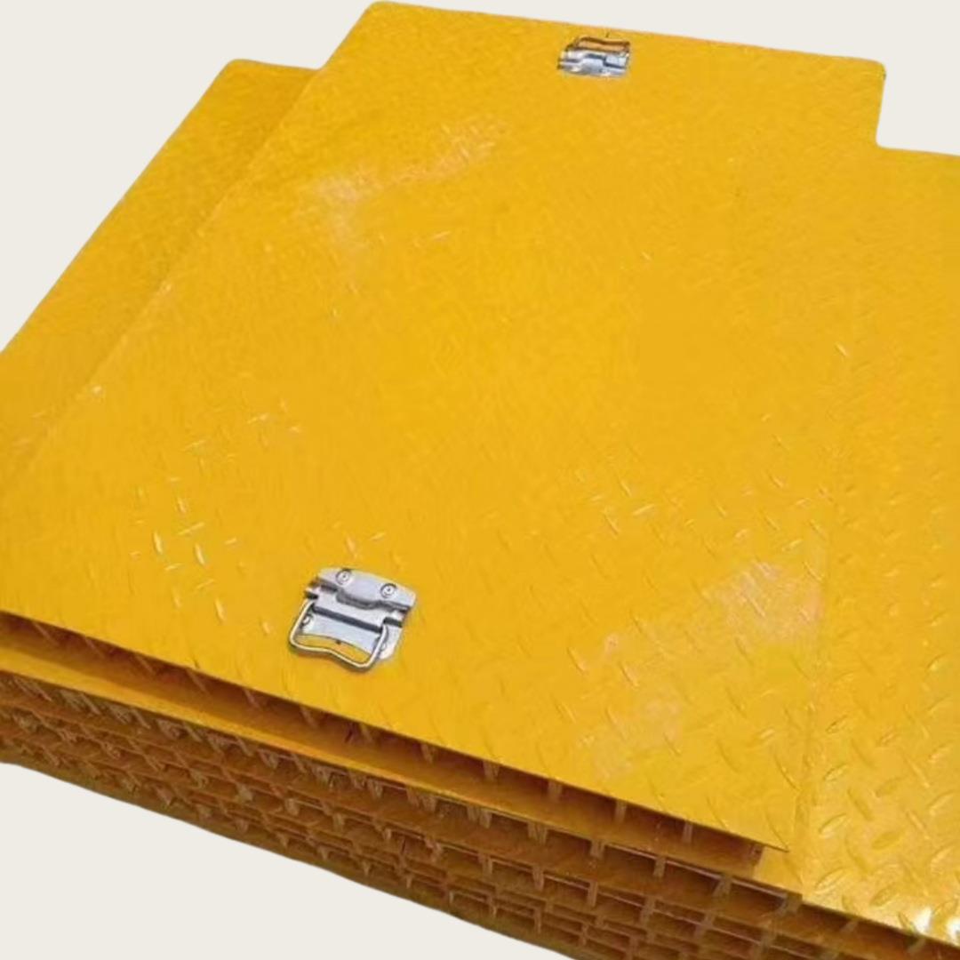 玻璃钢格栅板50#FRP格栅盖板胶衣面玻璃钢防滑板厂家现货直供