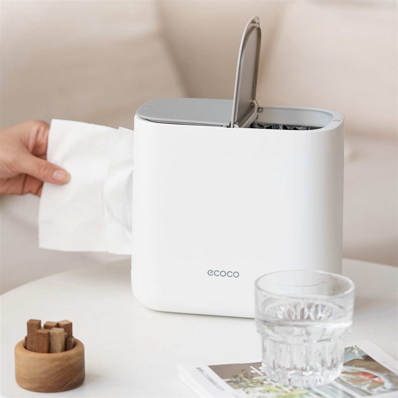 桌面纸巾盒垃圾筒二合一家用客厅多功能桌面抽纸盒迷你床头垃圾桶