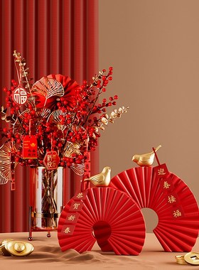 氛围感圣诞节摆件2025年春节客厅玄关喜庆装饰品乔迁新居结婚礼物
