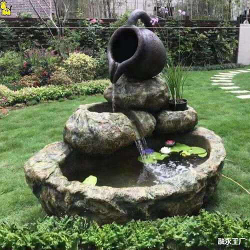 花园假山流水喷泉水景装饰摆件造景循环户外室内自动鱼池阳台庭院